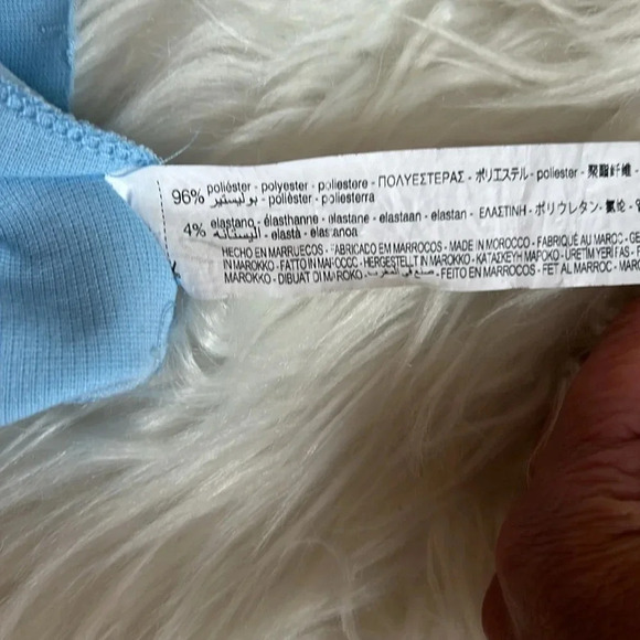 Zara blue tank top size small baby blue round neck tank - Picture 5 of 7